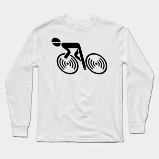 Racing Cyclist (Racer, Road Bike, Bicycle / L<–R / Black) Long Sleeve T-Shirt